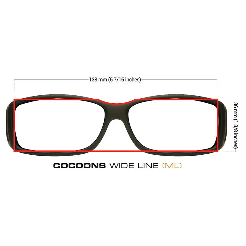 Cocoons Wide Line (ML) Black - Low Vision Fitover