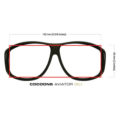 Cocoons Aviator (XL) Black - Low Vision Fitover